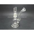 Manufacturer Wholesale Mini Glass pipe Oil Rig Vapor Rig with White Ball